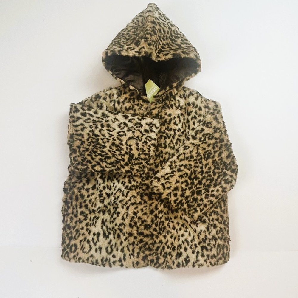 NWT Gymboree Baby Girl Leopard Hooded Jacket Size 12-18 Months